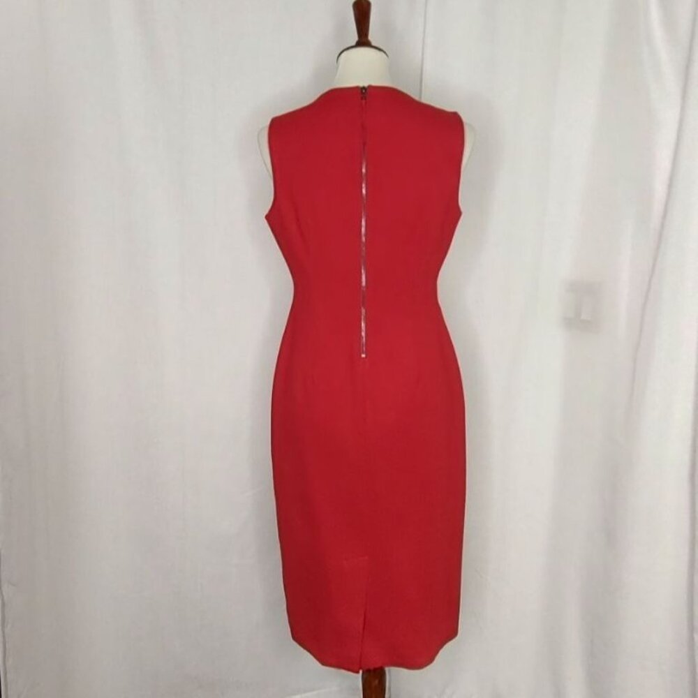 Spanx The Perfect Sheath Dress M Red Sleeveless Ponte Knit Slimming 20380R - Picture 6 of 11